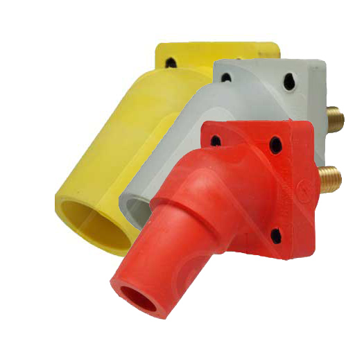 CrouseHinds CamLok, 45 Degree Panel Mount,Threaded Post, 400 Amp Max